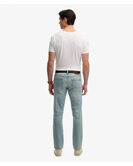 Superdry Blue & Co Organic Cotton Vintage Slim Straight Jeans for men