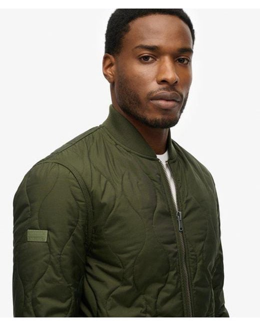 Superdry Green Surplus Quilted Liner Jacket for men