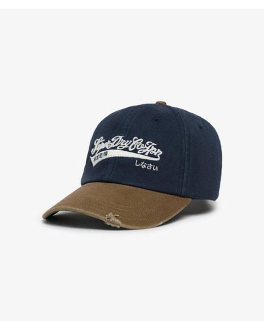 Femme Casquette De Baseball À Visière Contrastée Taille: 1Taille Superdry en coloris Blue