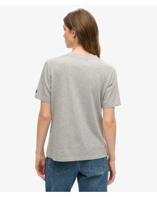 Superdry Gray & Co Slim Fit Graphic Print Cotton T-shirt
