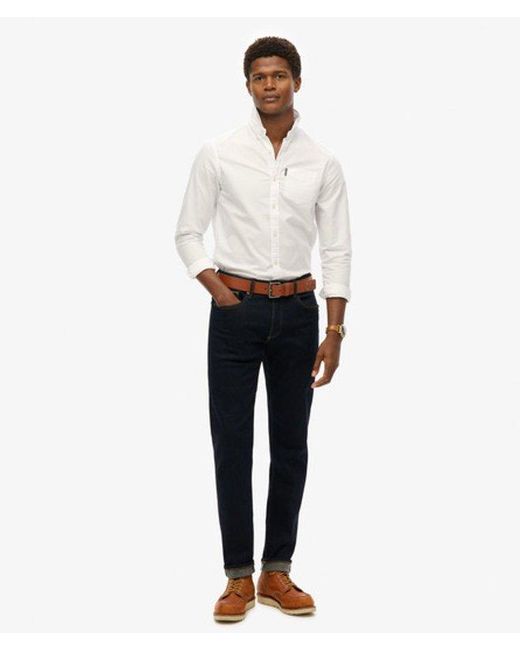 Superdry White & Co Essentials Long Sleeve Oxford Shirt for men
