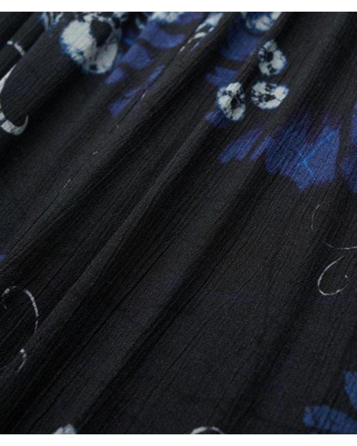 Superdry Blue Floral Print Beach Cami Maxi Dress