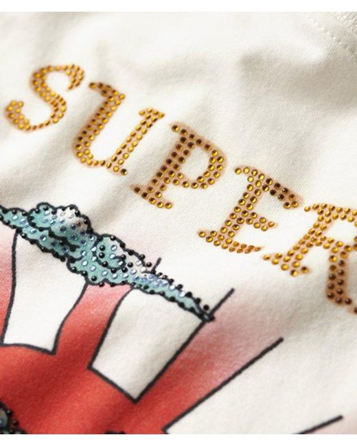 Superdry White & Co Tattoo Rhinestone Vest