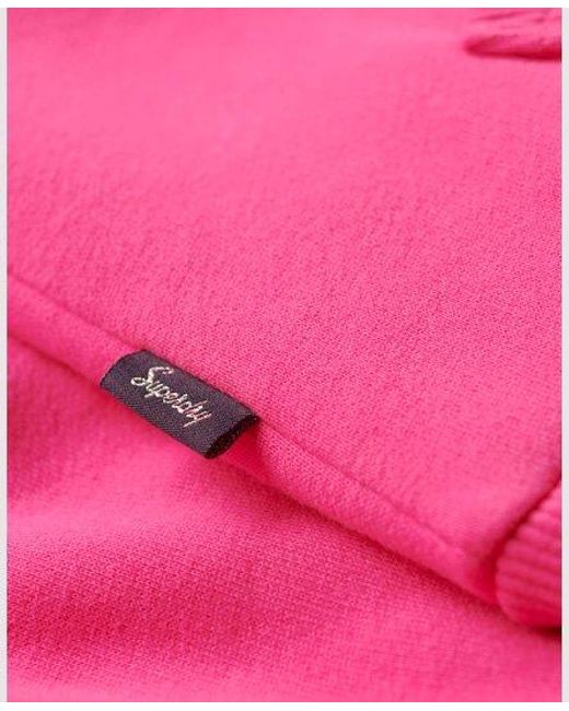 Superdry Pink Tonal Embroidered Logo Hoodie