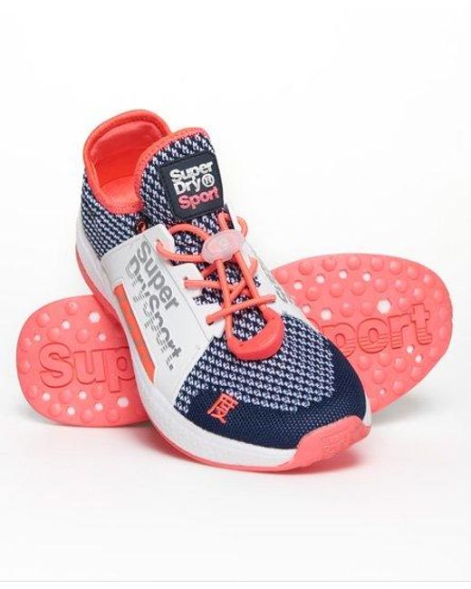 Superdry Red Freebounce Trainers Grit