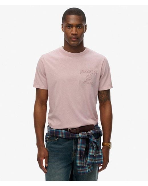 Superdry Red & Co Athletic Embossed Relaxed T-shirt for men