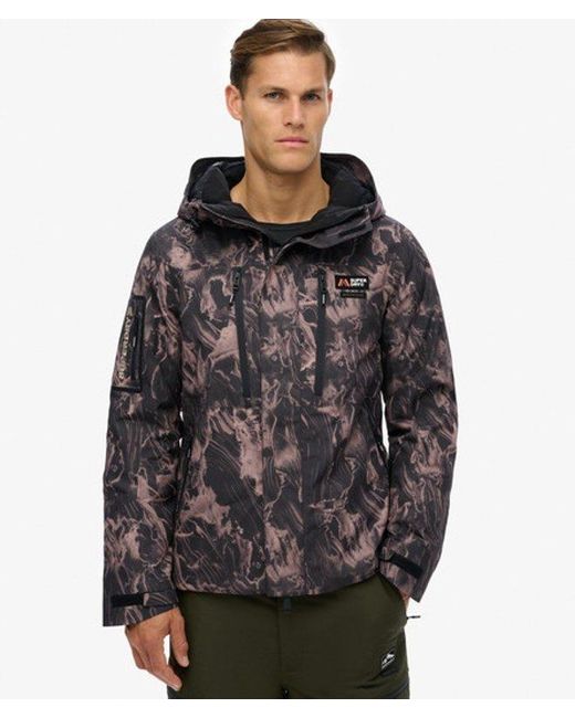 Superdry Black & Co Hooded Ski Shell Jacket for men