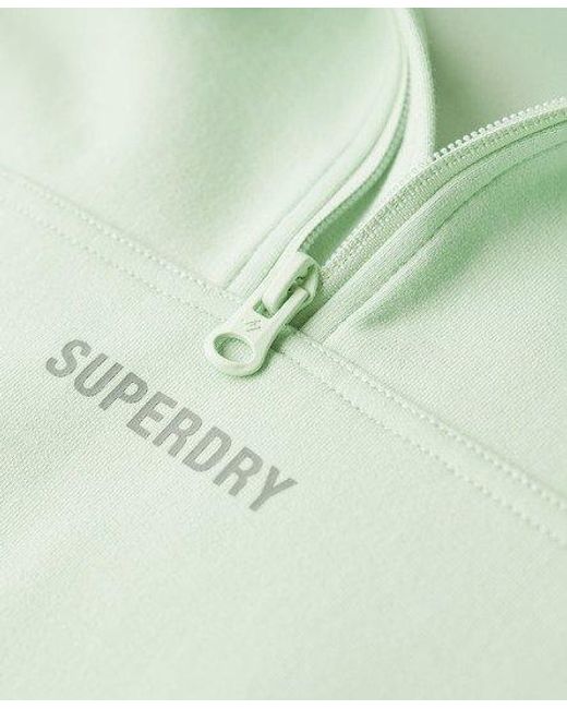 Superdry Green Sport Tech Relaxed Half Zip