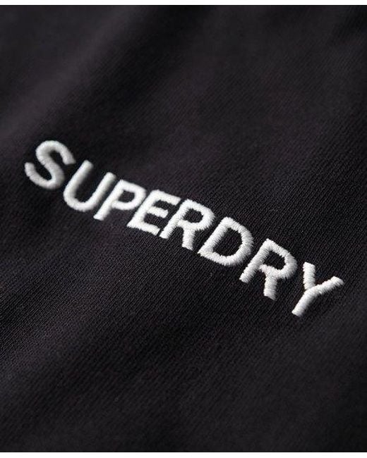 Superdry Black Micro Logo Graphic Loose T-shirt for men