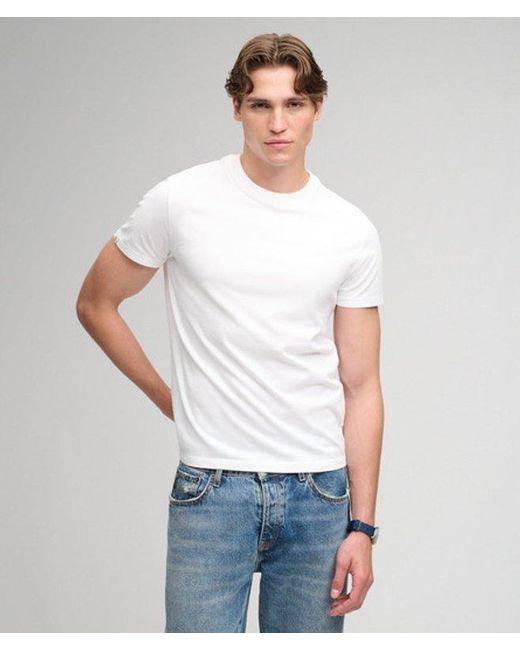 Superdry Blue & Co Essential Serif Logo Embroidered T-shirt for men