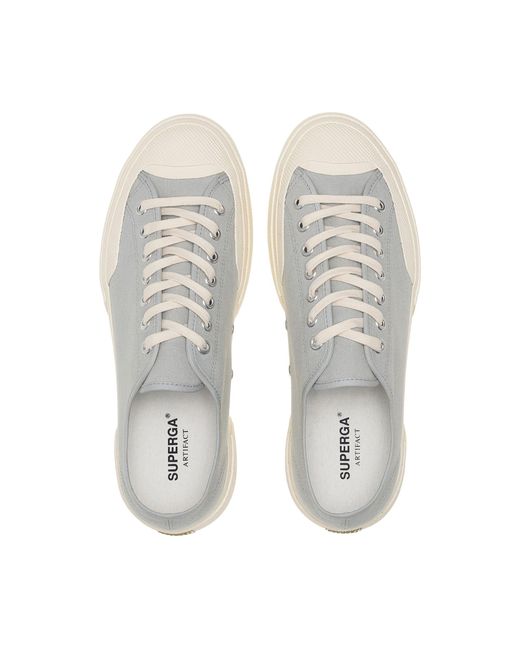 2432 Works Low Cut Cotton Canvas di Superga in Gray