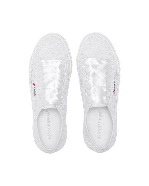 2740 Flower Macrame di Superga in White