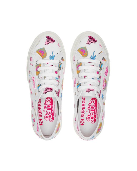 2750 Barbie Movie Print di Superga in White
