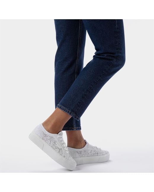 2740 Flower Macrame di Superga in White