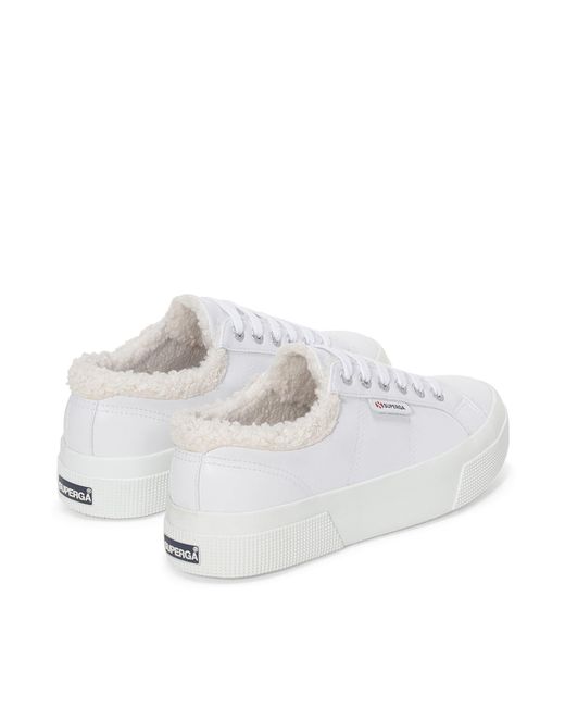 2740 Platform Vegan Material Superga de color White