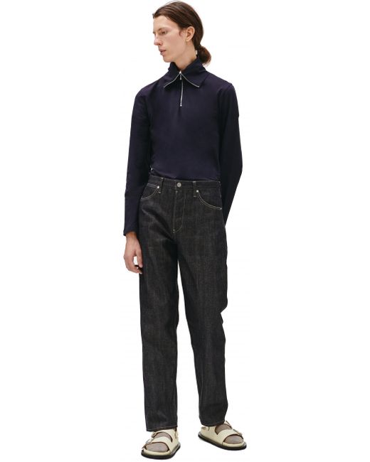 Jil Sander Raw Denim Jeans in Navy Blue (Blue) for Men - Lyst