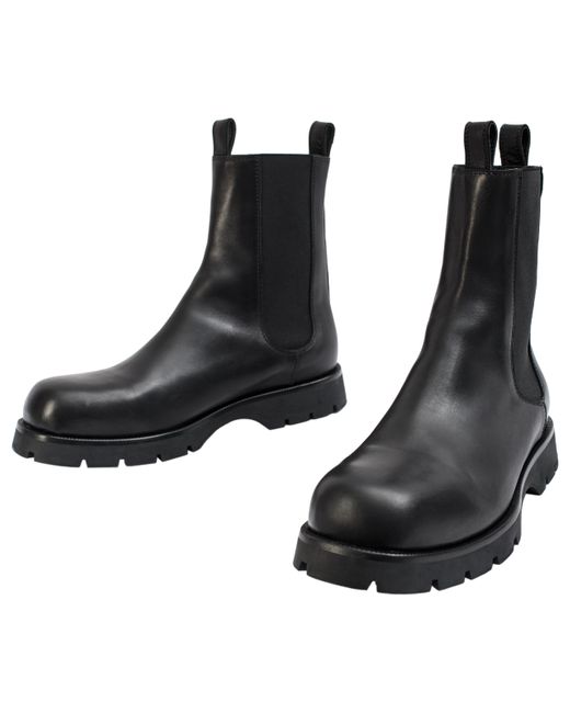 Jil Sander Leather Chelsea Boots in Black for Men - Lyst