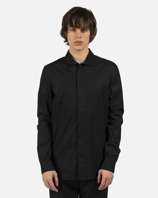 Rick Owens Cotton Office Shirt in Black 