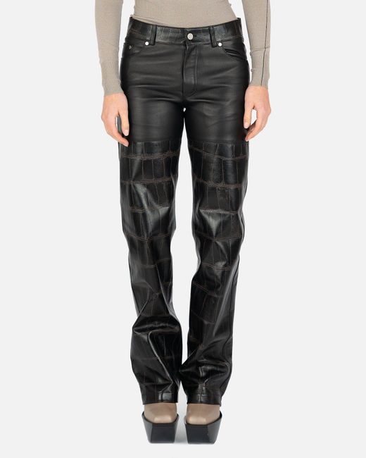 Peter Do Combo Leather Pant in Black | Lyst