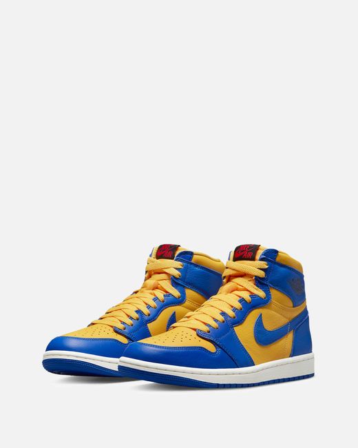 Nike Air Jordan 1 Retro High Og Shoes In Yellow, in Blue | Lyst