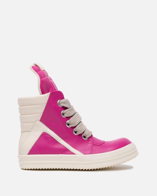 Rick Owens Wide Lace Geobasket in Pink for Men | Lyst