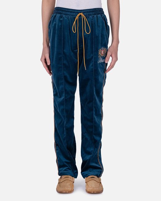 Rhude Synthetic Velour Lounge Pant in Blue for Men Lyst