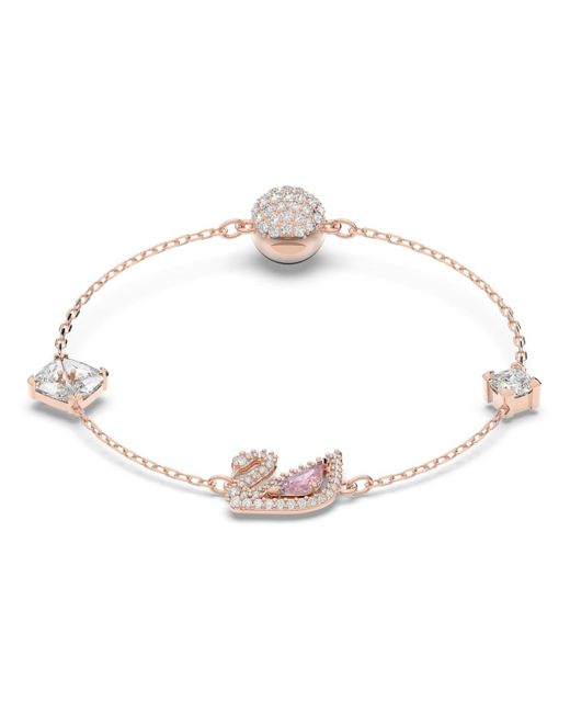 Braccialetto dazzling swan di Swarovski in Metallic