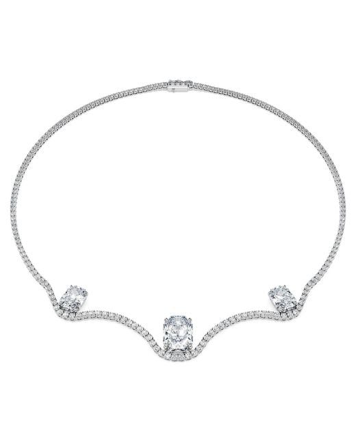Swarovski Metallic Octagon Necklace, Lab-Grown Diamonds 19.90 Ct Tw, Octagon Shape, 18K