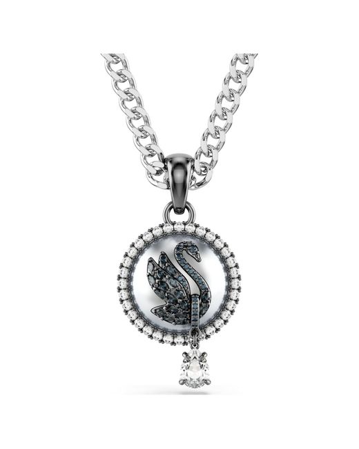 Swarovski Metallic Swan Pendant