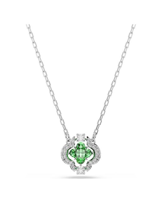 Swarovski Metallic Una Angelic Pendant, Mixed Cuts, Rhodium Plated