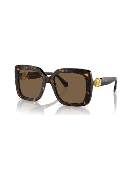 Swarovski Brown Sunglasses, Oversized, Square Shape, Sk6001