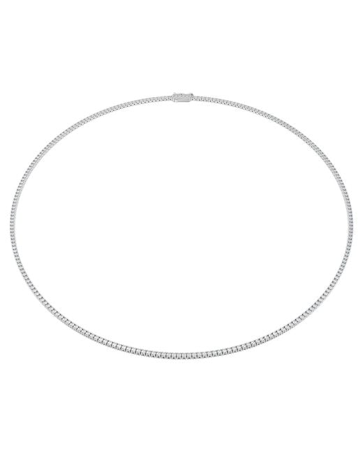 Swarovski Metallic Eternity Tennis Necklace, Lab-Grown Diamonds 3 Ct Tw, Round Shape, 14K