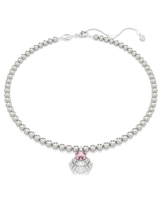 Colgante idyllia, tallas mixtas, crystal pearls, caracola Swarovski de color White