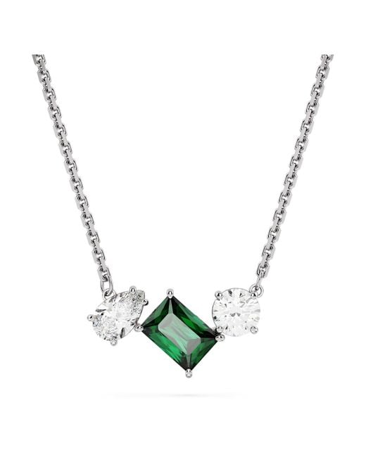 Swarovski Metallic Mesmera Pendant, Mixed Cuts, Rhodium Plated