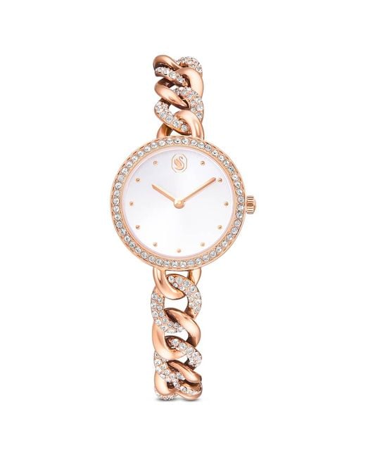 Swarovski Metallic Cocktail Round Watch