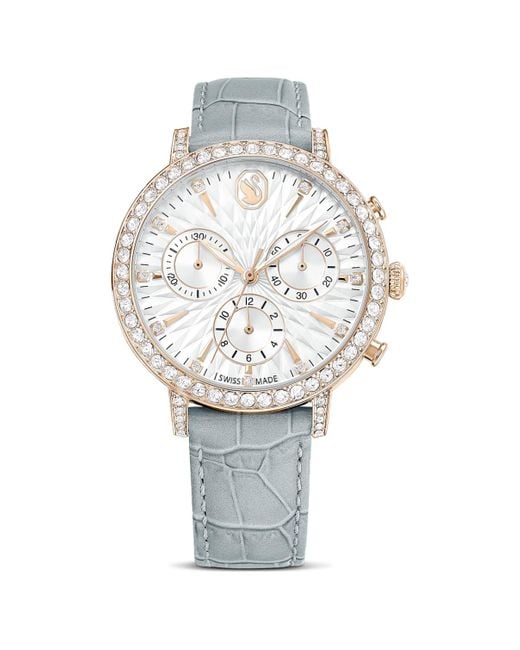 Swarovski Metallic Matrix Tennis Chrono Watch
