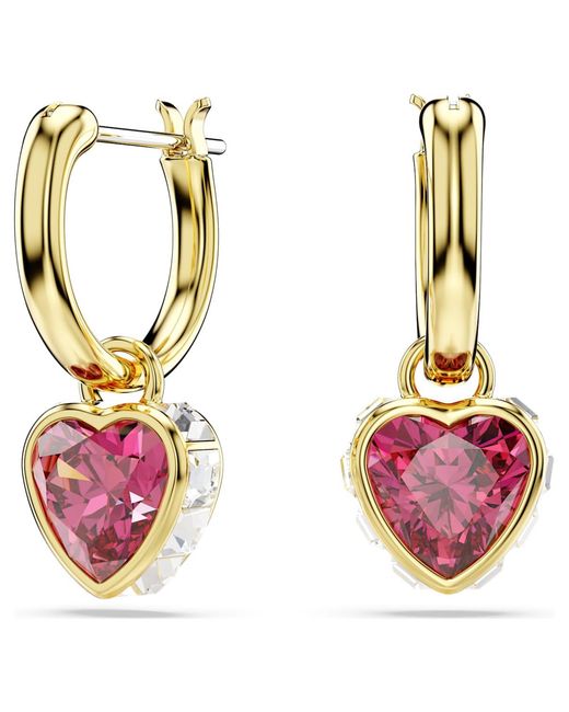 Pendientes chroma, corazón Swarovski de color Pink