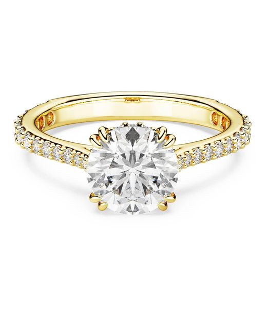 Swarovski Metallic Constella cocktailring, rundschliff, pavé