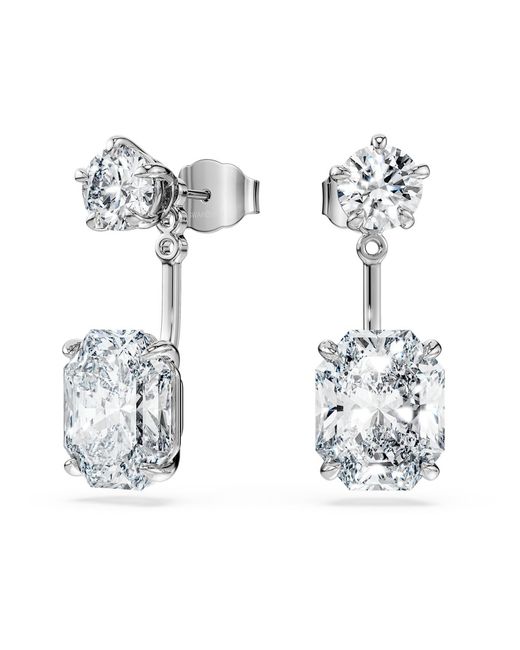Swarovski Metallic Octagon Earring Jackets, Lab-Grown Diamonds 9.65 Ct Tw, Mixed Shapes, 18K