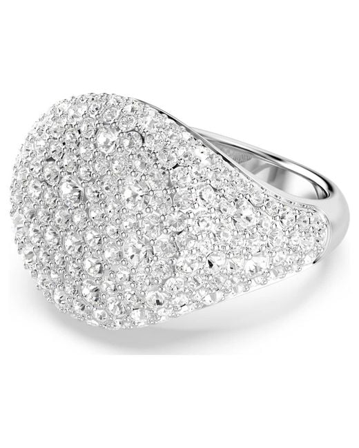 Swarovski Gray Meteora Cocktail Ring, Rhodium Plated