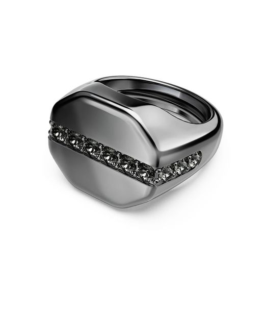 Swarovski Black Dextera octagon ring, achteckform, rundschliff