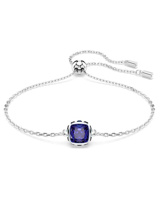 Swarovski White Birthstone armband, kissenschliff, september