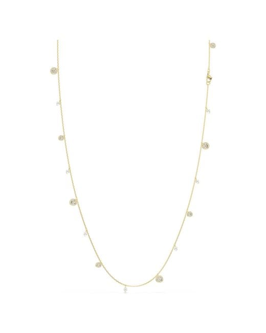 Swarovski Metallic Una Angelic Strandage, Crystal Pearl, Round Cut, 18K Finish