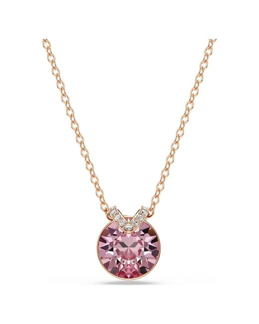 Swarovski Metallic Bella V Pendant Crystal Necklace
