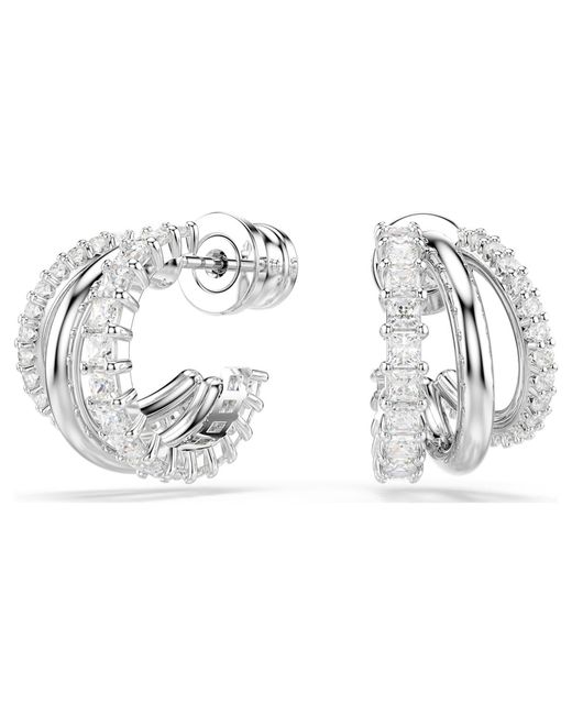 Swarovski Metallic Hyperbola Hoop Earrings