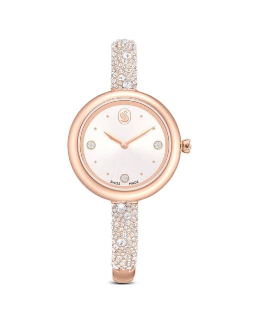 Swarovski Pink Sublima Bangle Watch