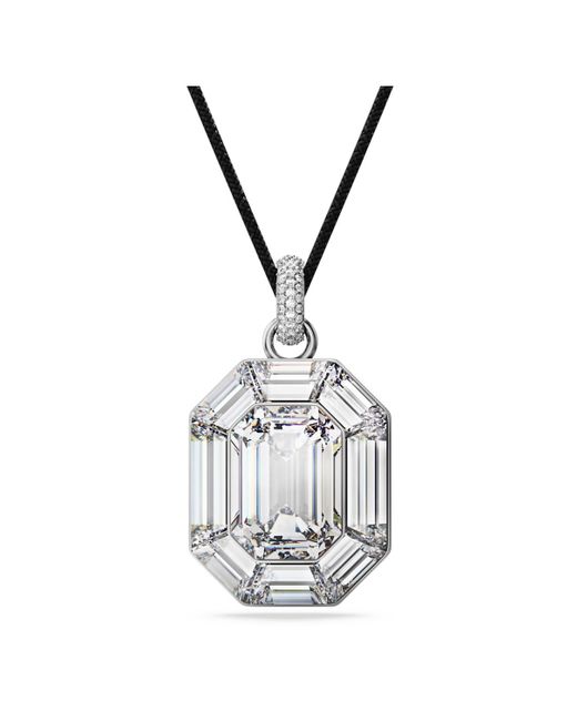 Pendentif lucent, taille octogonale Swarovski en coloris Metallic