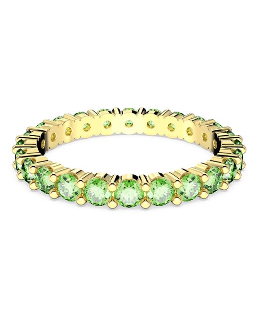 Swarovski Green Matrix ring, rundschliff