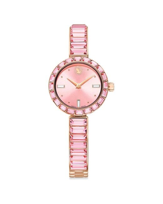 Swarovski Pink Matrix Bangle Watch