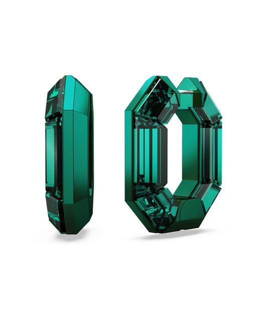 Swarovski Green Lucent Small Hoop Earrings